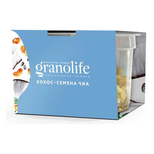 Гранола Granolife кокос-семена чиа 60 г в Ариант