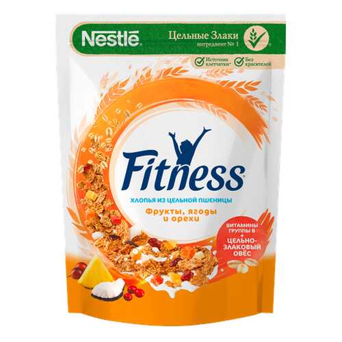 Хлопья Fitness из цельной пшеницы с фруктами, ягодами и орехами в Ариант