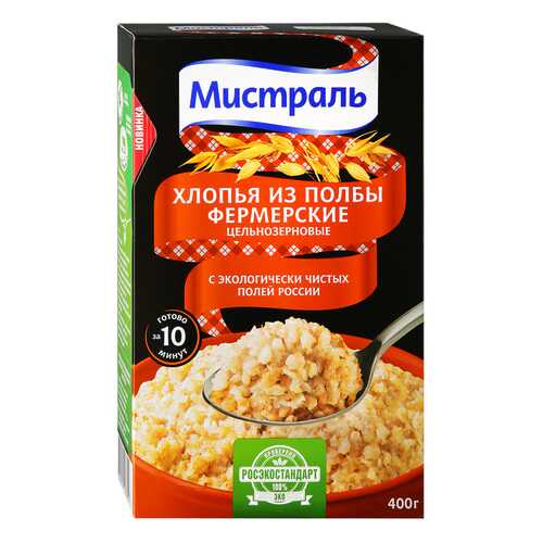 Хлопья Мистраль Фермерские из Полбы 400г в Ариант