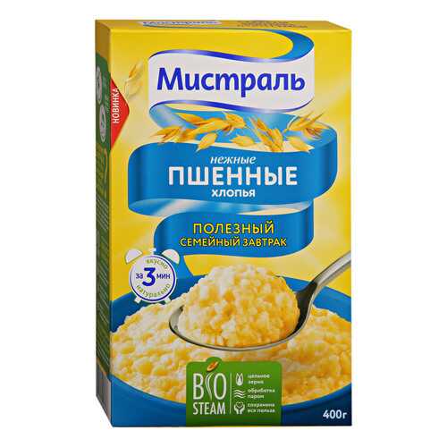 Хлопья Мистраль пшенные нежные 400 г в Ариант