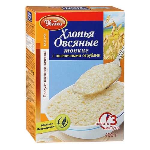 Хлопья Увелка овсяные тонкие 400 г в Ариант