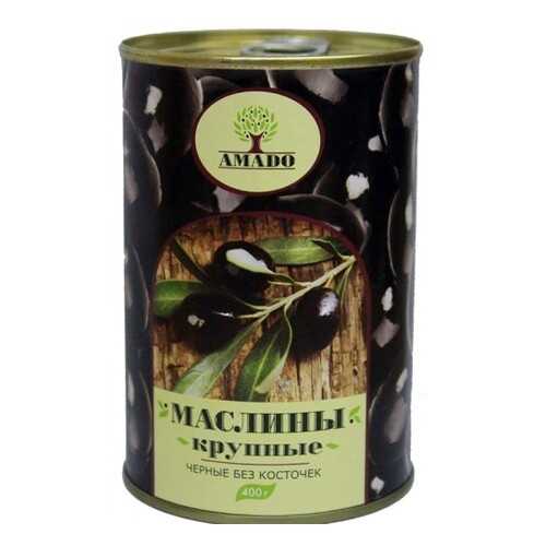 Черные маслины Amado без косточек крупные 400 г в Ариант