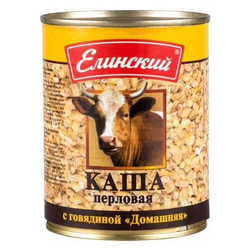 Каша Елинский пищевой комбинат перловая с говядиной домашняя 340 г в Ариант