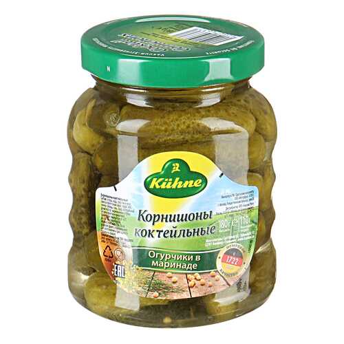 Корнишоны Kuhne коктейльные маринованные 180 г в Ариант