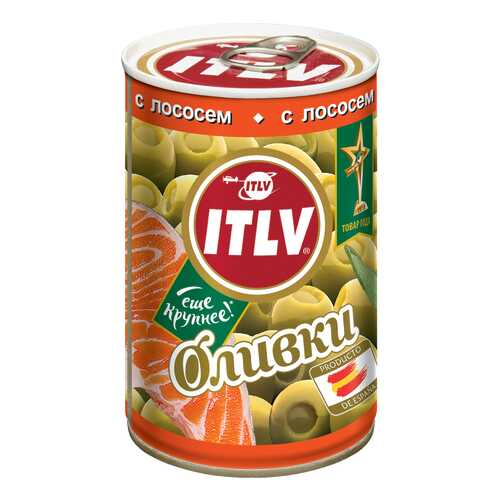 Оливки ITLV крупные зеленые с лососем 314 г в Ариант