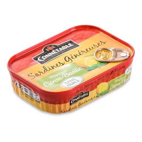 Сардины Connetable Sardines Genereuse в маринаде с лимоном и базиликом BELMA 140г в Ариант