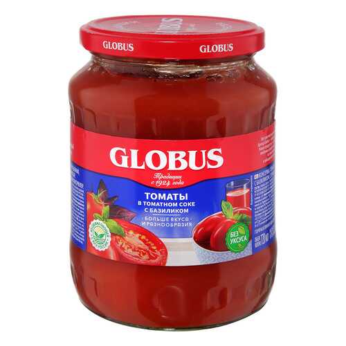 Томаты Globus в томатном соке с базиликом 680г в Ариант
