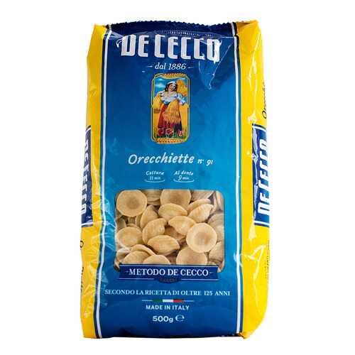 Макароны De Cecco orecchiette из твердых сортов пшеницы 500 г в Ариант
