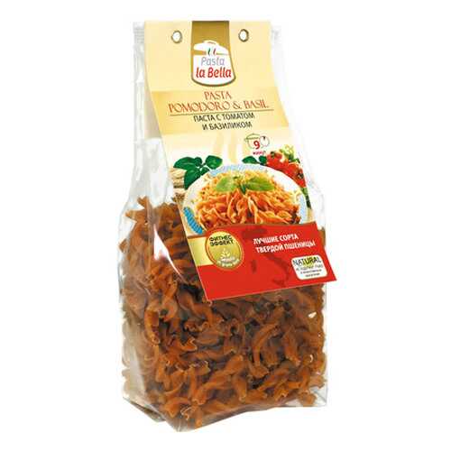 Макароны pasta la Bella паста с томатом и базиликом в Ариант