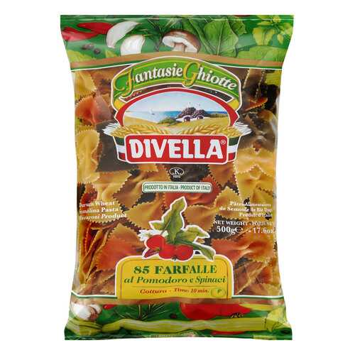 Паста Divella фарфалле с помидорами и шпинатом 500 г в Ариант