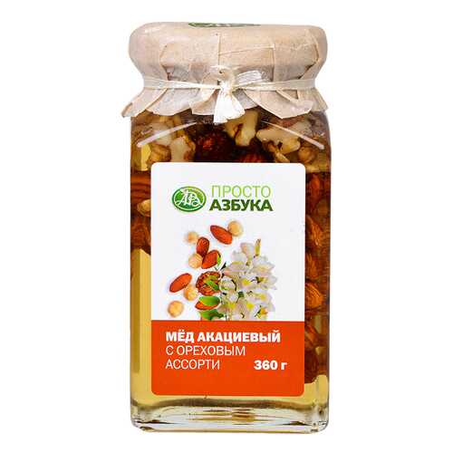 Мед акациевый Просто Азбука ассорти из орехов в Ариант