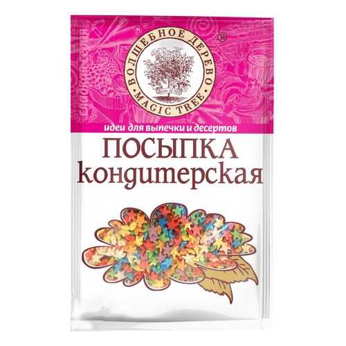 Посыпка кондитерская Волшебное дерево звезды разноцветные 40 г в Ариант