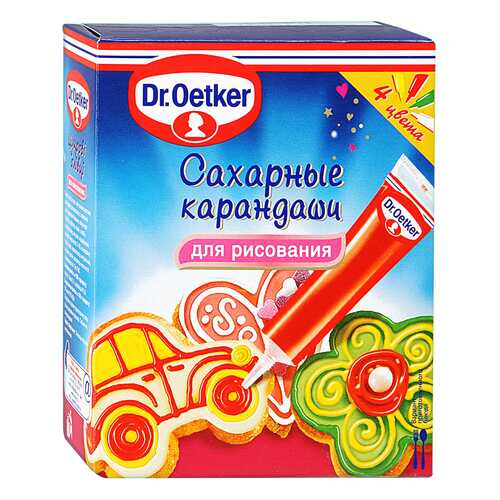 Сахарные карандаши Dr.Oetker для рисования украшения десертов 76 г в Ариант
