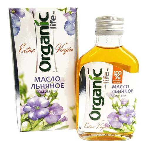 Масло льняное Organic Life пищевое нерафинированное 100 мл в Ариант