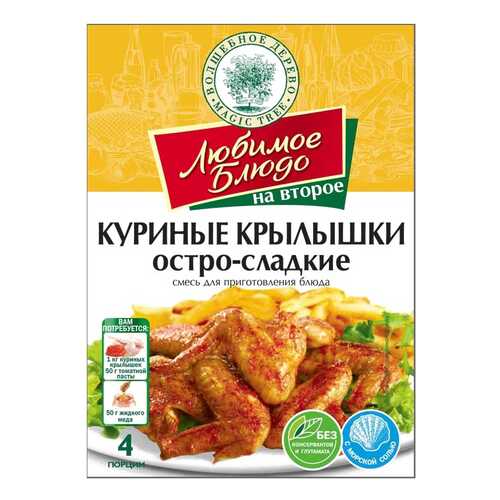 Смесь Волшебное дерево для приготовления блюда куриные крылышки остро-сладкие 30 г в Ариант