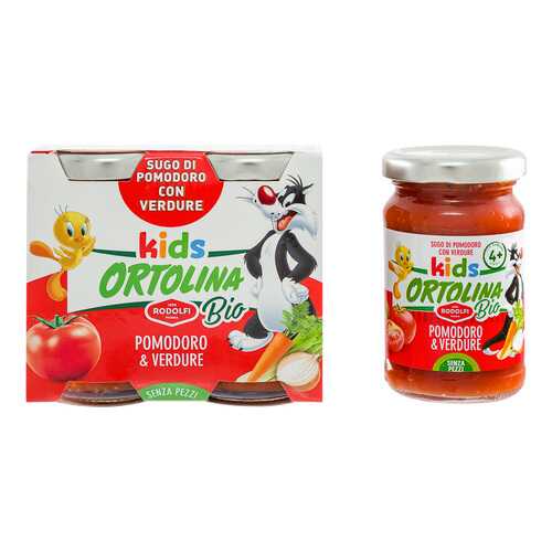 Соус Rodolfi Ortolina Kids Bio томатный с овощами 2 шт 100 г в Ариант