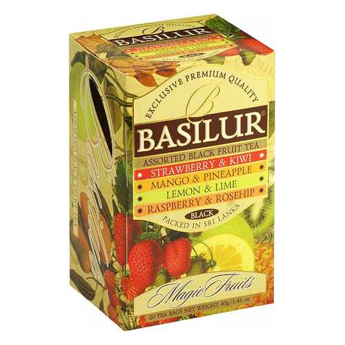 Ассорти чая черного Basilur magic fruits 20 пакетиков в Ариант