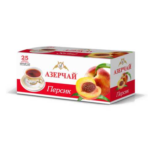 Чай черный Азерчай персик 25 пакетиков в Ариант