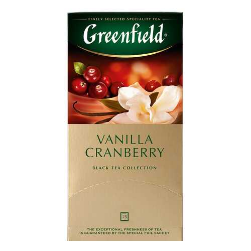 Чай черный Greenfield Vanilla Cranberry 25 пакетиков в Ариант