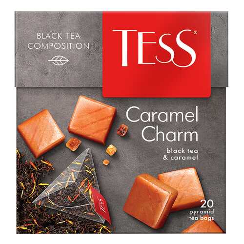 Чай черный в пирамидках Tess Caramel Charm 20 пакетиков в Ариант