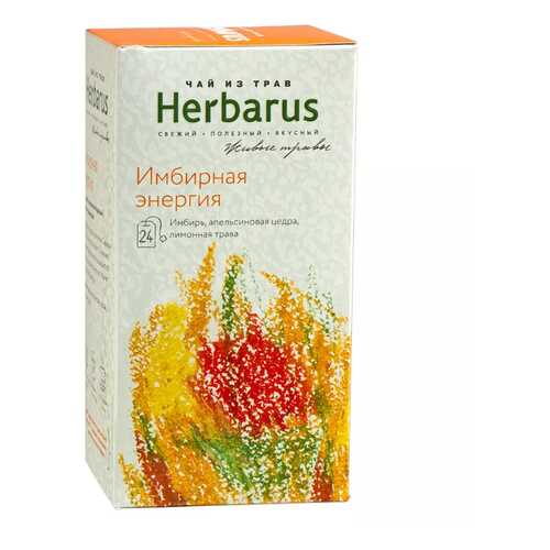 Чай из трав Herbarus пакетированный имбирная энергия 24 пакетиков в Ариант