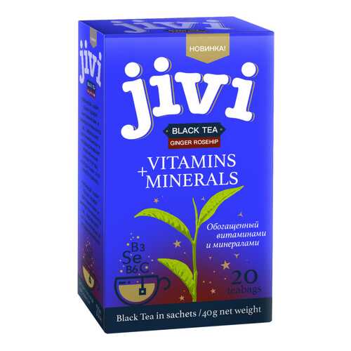 Чай Jivi Black tea Ginger Rosehip, черный с добавками, 20 пакетиков в Ариант