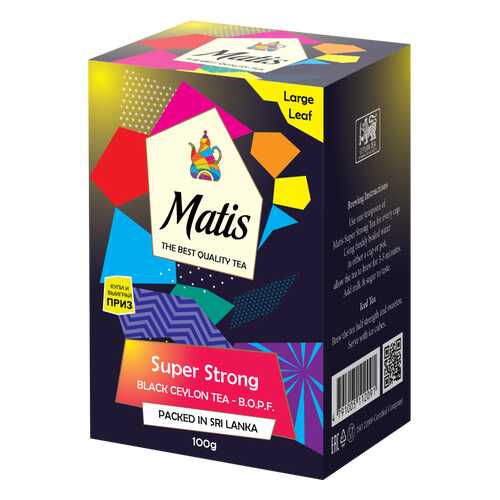 Чай весовой черный Матис Super Strong B.O.P.F. 100 г в Ариант