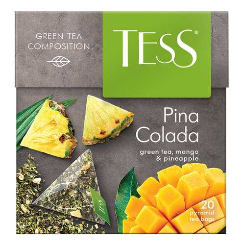 Чай зеленый в пирамидках Tess Pina Colada 20 пакетиков в Ариант