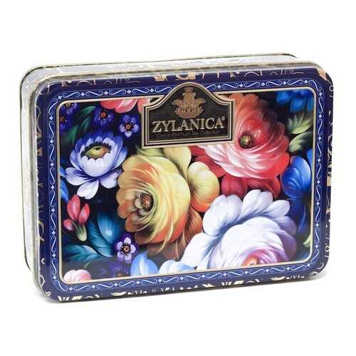 Чай Zylanica Blue шкатулка с цветами черный листовой Super Pekoe 100 г в Ариант