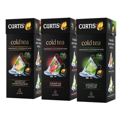 Набор чая Curtis Cold tea, ассорти , 12 пирамидок х 3 упаковки в Ариант