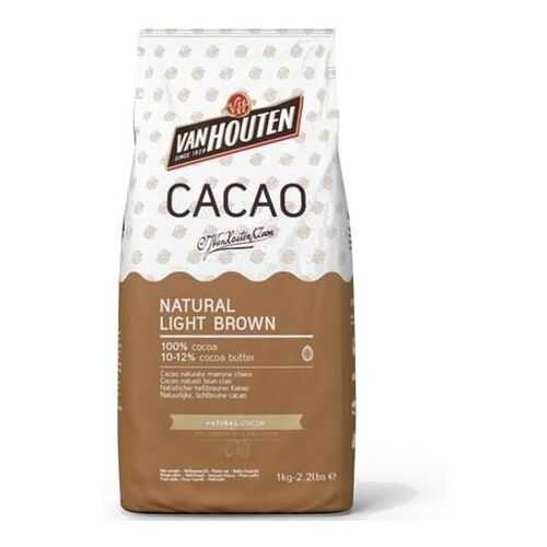 Какао порошок Van Houten 100% natural light brown 1 кг в Ариант