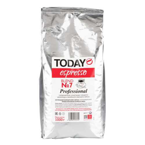 Кофе в зернах Today еspresso рrofessional вlend №7 1000 г в Ариант