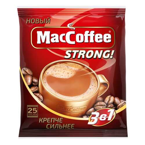 Напиток кофейный растворимый т.з. MacCoffee (3 в 1) Strong, м/уп 16г*25*20 блок в Ариант
