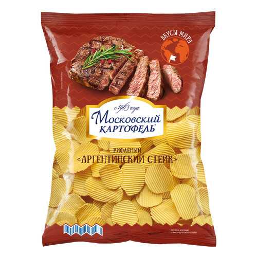 Чипсы картофельные рифленые Московский картофель аргентинский стейк 150 г в Ариант