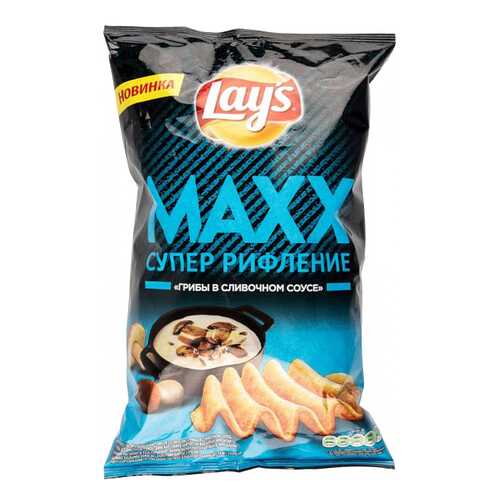 Чипсы Lay's супер рифление maxx грибы в сливочном соусе 145 г в Ариант