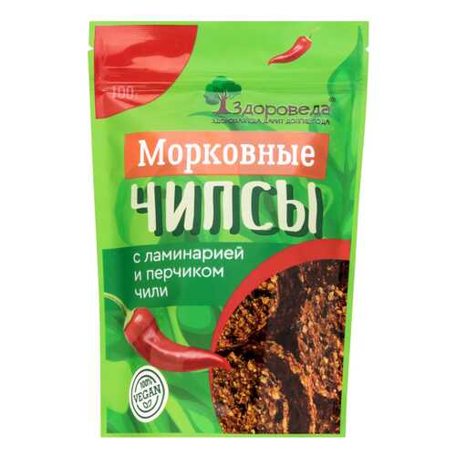 Чипсы морковные Здороведа с ламинарией и перчиком чили 100 г в Ариант