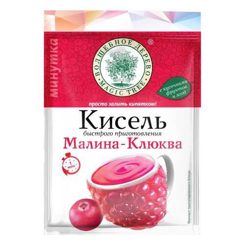 Кисель быстр приготовления Волшебное дерево малина-клюква минутка 30 г в Ариант