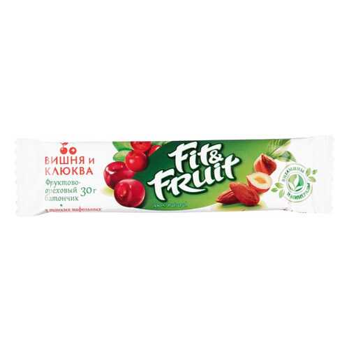 Батончик фруктово-ореховый Fit&Fruit вишня и клюква 30 г в Ариант
