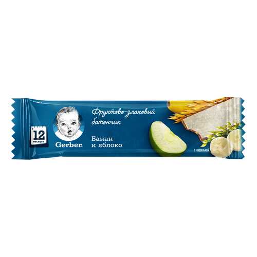 Батончик Gerber doremi яблоко и банан 25 г в Ариант