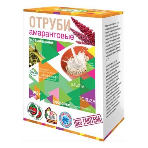 Отруби Di&Di амарантовые безглютеновые с ламинарией 250 г в Ариант