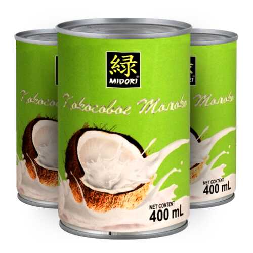 Кокосовое молоко MIDORI 7% 3х400 мл набор в Ариант
