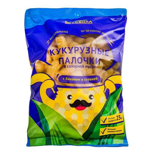 Палочки кукуруз. в сах.пудре с бананом и стев. 95 г в Ариант