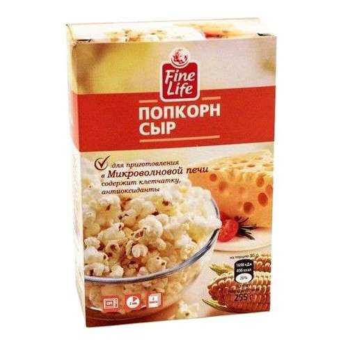 Попкорн Fine Life сыр 85 г 3 штуки в Ариант