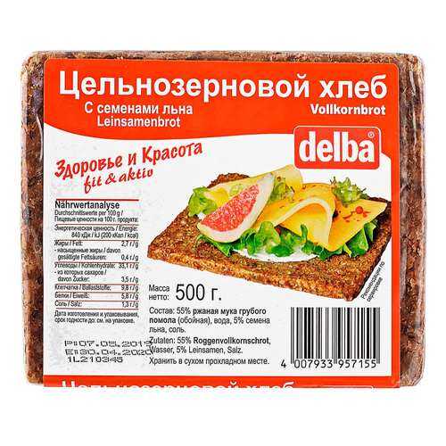 Фитнес-хлеб Delba с семенами льна, 500 гр. в Ариант