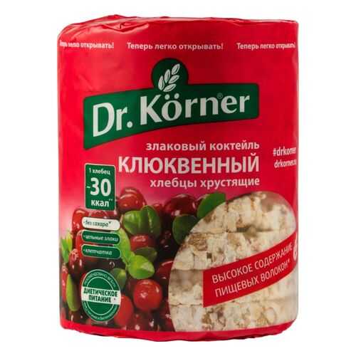 Хлебцы хрустящие Dr.Kоrner злаковый коктейль клюквенный 100 г в Ариант