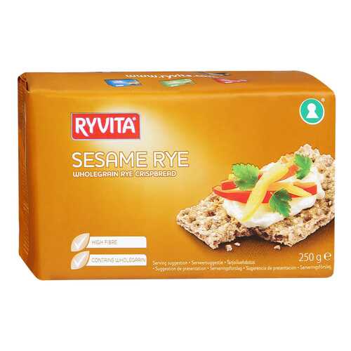 Хлебцы Ryvita Из цельного зерна c кунжутом sesame 12 штук в Ариант