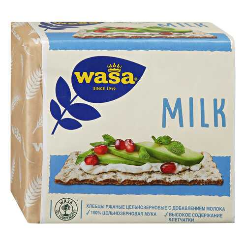 Хлебцы Wasa Milk ржаные цельнозерновые с добавлением молока 230 г в Ариант