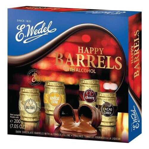 Ассорти шоколадных конфет E.Wedel happy barrels с ликером 200 г в Ариант