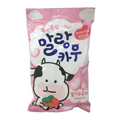 Карамель Лотте Malang Cow Strawberry Milk Лотте 79 г Южная Корея в Ариант