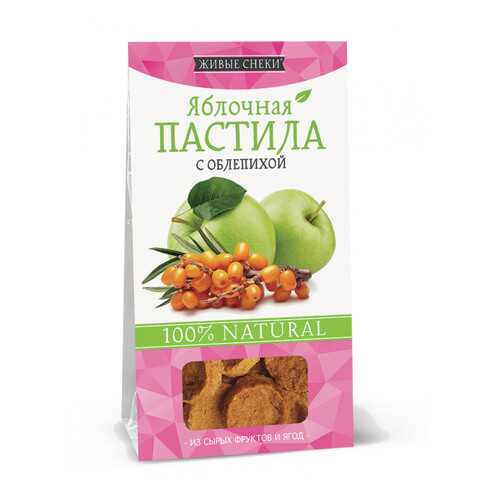 Яблочная пастила Живые снеки с облепихой 4*35 г в Ариант